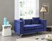 Chic Contemporary Loveseat - Blue