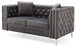 Chic Contemporary Loveseat - Gray