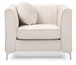 Contemporary Sloped Armchair - Ivory