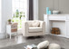 Contemporary Sloped Armchair - Ivory