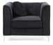 Sleek Modern Sloped Armchair - Black