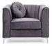 Contemporary Sloped Armchair - Gray