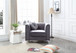 Contemporary Sloped Armchair - Gray