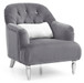 Elegant Traditional Armchair - Gray