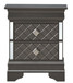 Verona - Nightstand - Metalic Black