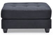 Sleek Contemporary Upholstered Ottoman - Black