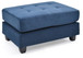 Stylish Contemporary Ottoman - Navy Blue