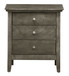 3 Drawer Nightstand - Gray