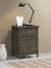 Chic Transitional Nightstand - Gray