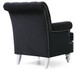 Elegant Round Arm Traditional Chair - Black