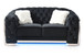 Loveseat With Flared Arms - Black