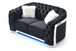 Loveseat With Flared Arms - Black