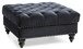 Elegant Traditional Upholstered Ottoman For Living Spaces - Black