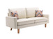 Bahamas - Sofa And 2 Chairs With 2 Throw Pillows - Beige