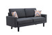 Bahamas - Sofa And 2 Chairs With 2 Throw Pillows - Dark Gray