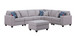Cooper - 7 Piece Reversible L-Shape Sectional Sofa With Ottoman And Cupholder - Light Gray