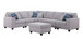 Cooper - 7 Piece Reversible L-Shape Sectional Sofa With Ottoman And Cupholder - Light Gray