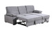 Kipling - Reversible Sleeper Sectional Sofa Chaise - Gray