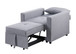 Zoey - Convertible Sleeper Chair With Side Pocket - Light Gray