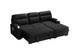 Kaden - Sleeper Sectional Sofa Chaise With Storage Arms And Cupholder - Black