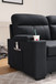 Kaden - Sleeper Sectional Sofa Chaise With Storage Arms And Cupholder - Black