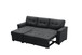 Kinsley - Sleeper Sectional Sofa Chaise With USB Charger And Tablet Pocket - Dark Gray