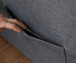 Zoey - Convertible Sleeper Chair With Side Pocket - Dark Gray