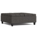 Harrison - Large Square Coffee Table Storage Ottoman - Ebony