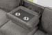 Estelle - Reversible Sleeper Sectional With Storage Chaise Drop-Down Table 2 Cup Holders And 2 USB Ports - Dark Gray