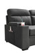 Kaden - Sleeper Sectional Sofa Chaise With Storage Arms And Cupholder - Gray