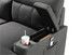 Kaden - Sleeper Sectional Sofa Chaise With Storage Arms And Cupholder - Gray