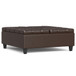 Harrison - Large Square Coffee Table Storage Ottoman - Brown