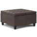 Harrison - Small Square Coffee Table Storage Ottoman - Distressed Brown