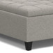 Harrison - Large Square Coffee Table Storage Ottoman - Gray