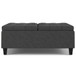 Harrison - Multifunctional Large Square Coffee Table Storage Ottoman - Gray