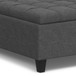 Harrison - Multifunctional Large Square Coffee Table Storage Ottoman - Gray