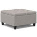 Harrison - Multifunctional Small Square Coffee Table Storage Ottoman - Gray