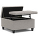 Harrison - Multifunctional Small Square Coffee Table Storage Ottoman - Gray