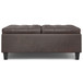 Harrison - Large Square Coffee Table Storage Ottoman - Distressed Brown