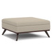 Owen - Extra Large Square Coffee Table Storage Ottoman - Natural