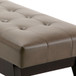 Draper - Mid Century Tufted Ottoman Bench - Ash Blonde