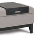 Oregon - Storage Ottoman Bench With Tray - Cloud Gray