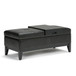 Oregon - Storage Ottoman Bench With Tray - Midnight Black