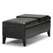 Oregon - Storage Ottoman Bench With Tray - Midnight Black