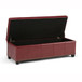 Kingsley - Large Storage Ottoman - Radicchio Red