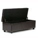 Kingsley - Large Storage Ottoman - Coffee Brown