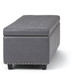 Hamilton - Storage Ottoman - Stone Gray