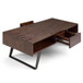 Lowry - Coffee Table - Distressed Charcoal Brown