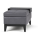 Oregon - Storage Ottoman Bench With Tray - Stone Gray