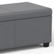 Avalon - Extra Large Storage Ottoman Bench - Stone Gray